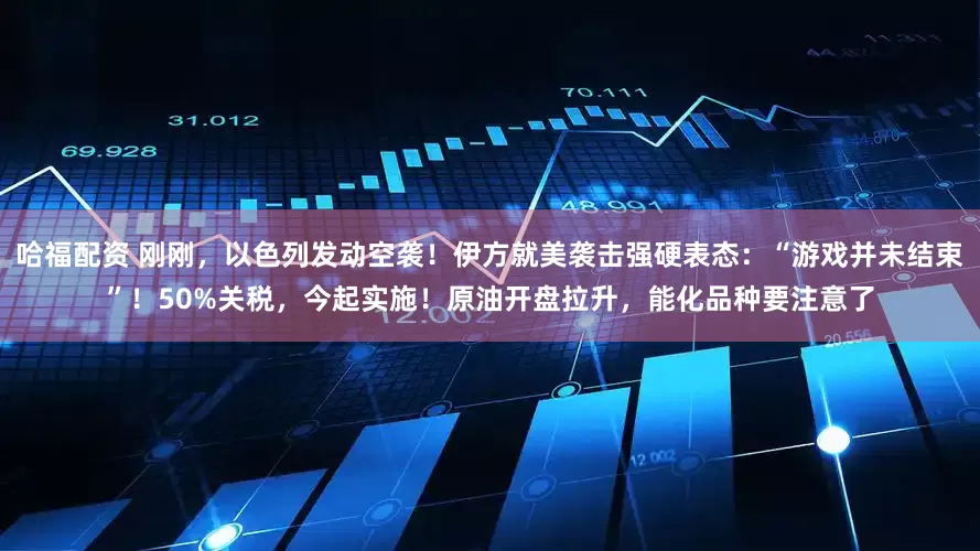 哈福配资 刚刚，以色列发动空袭！伊方就美袭击强硬表态：“游戏并未结束”！50%关税，今起实施！原油开盘拉升，能化品种要注意了